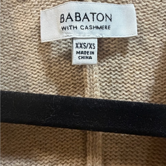 Aritzia Babaton Cashmere/ Wool Cape Cardigan Oversize XXS/XS/S Tan - Picture 5 of 8